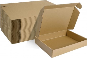 Who invented the cardboard box and when?