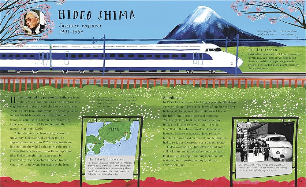 Who are the "fathers" of the Japanese Shinkansen (bullet train) idea?