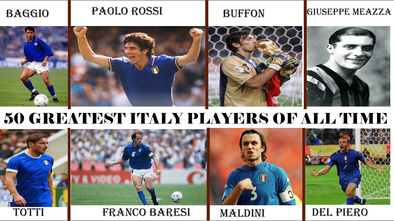 Who are the 10 best Italian football players in history?