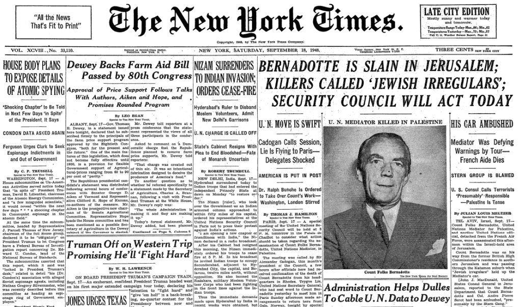 Who is Folke Bernadotte?