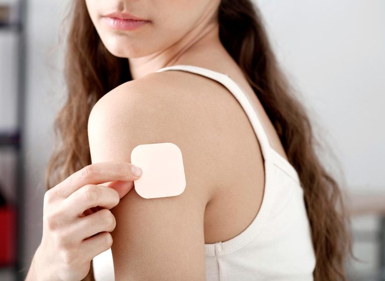 Who and when invented the transdermal patch, a new method of taking medication?