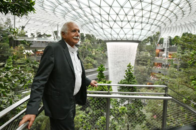 Who is Moshe Safdie, the architect who created the phrase "A Garden for All"?